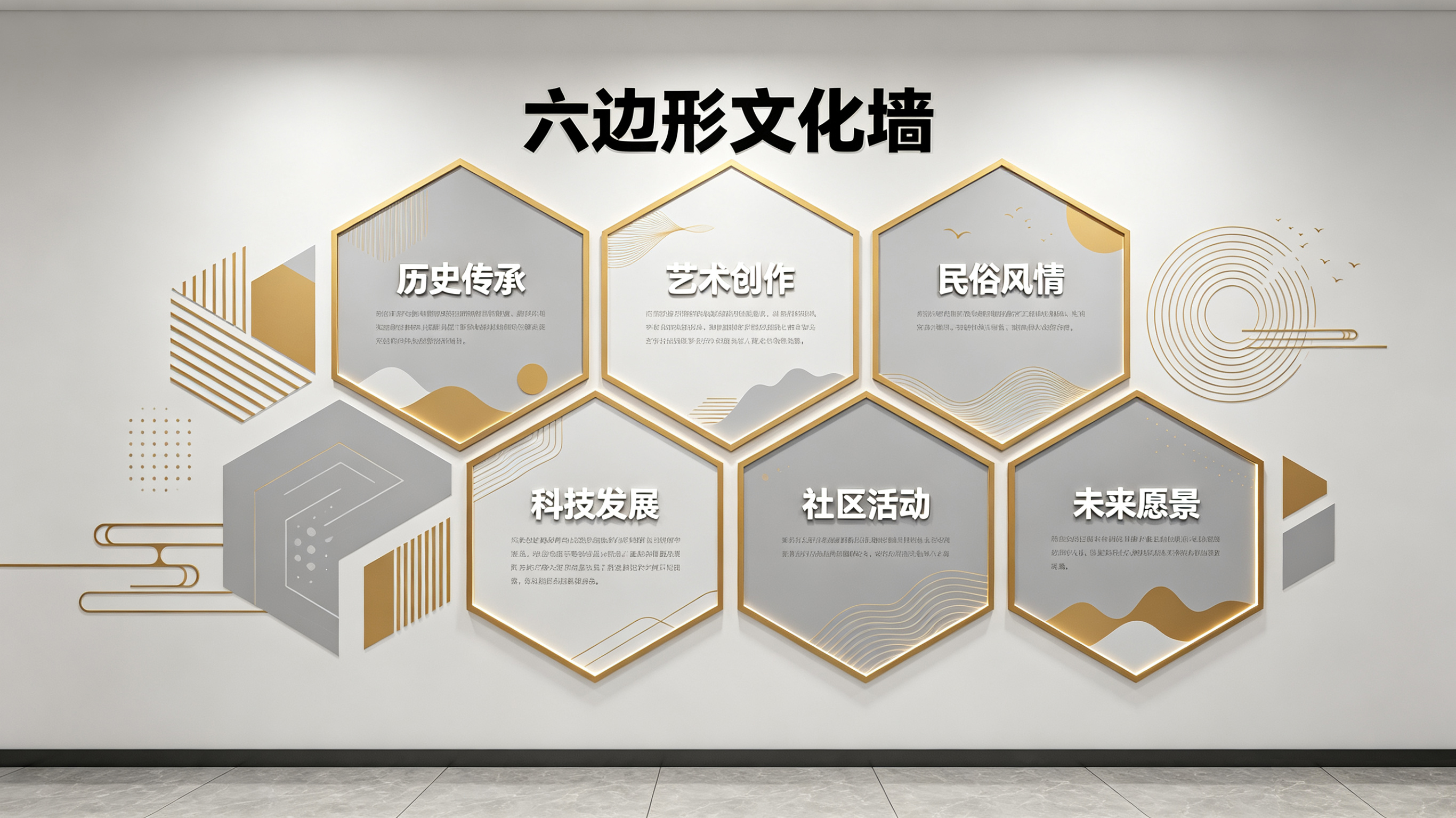 灵川企业文化墙 | 六边形信息美学